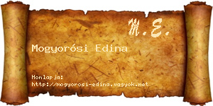 Mogyorósi Edina névjegykártya