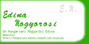 edina mogyorosi business card